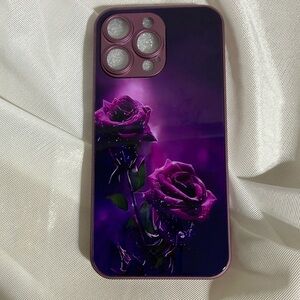 NWOT iPhone 15 Pro Max Deep Purple Roses iPhone Case